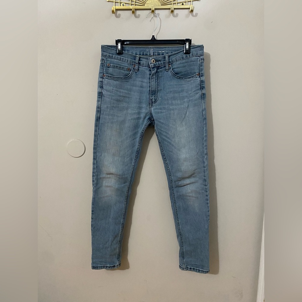 Classic Light Blue Skinny Jeans for Men
